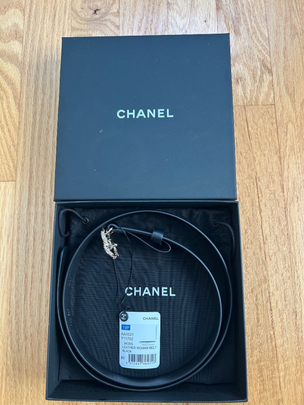 Limited Time Reduced Price Authentic Chanel Women’s Black Leather Belt - Picture 5 of 5
